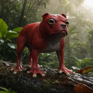 Dog + Strawberry frog